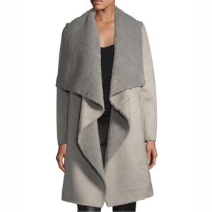 Women's Gray Shearling Coat